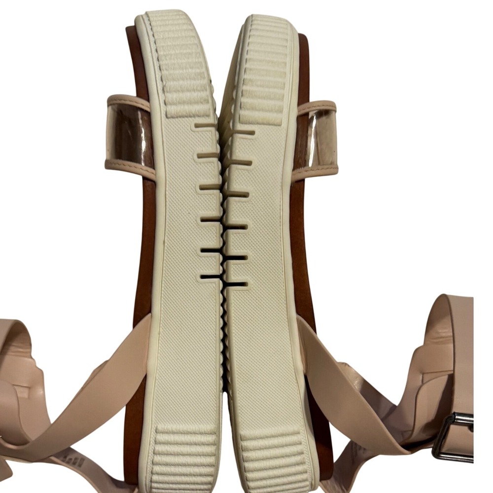 MIA Lunna Nude Clear Strap Platform Sandals Women 8.5 Flatform Lug Sole MH0091LU - Picture 7 of 10